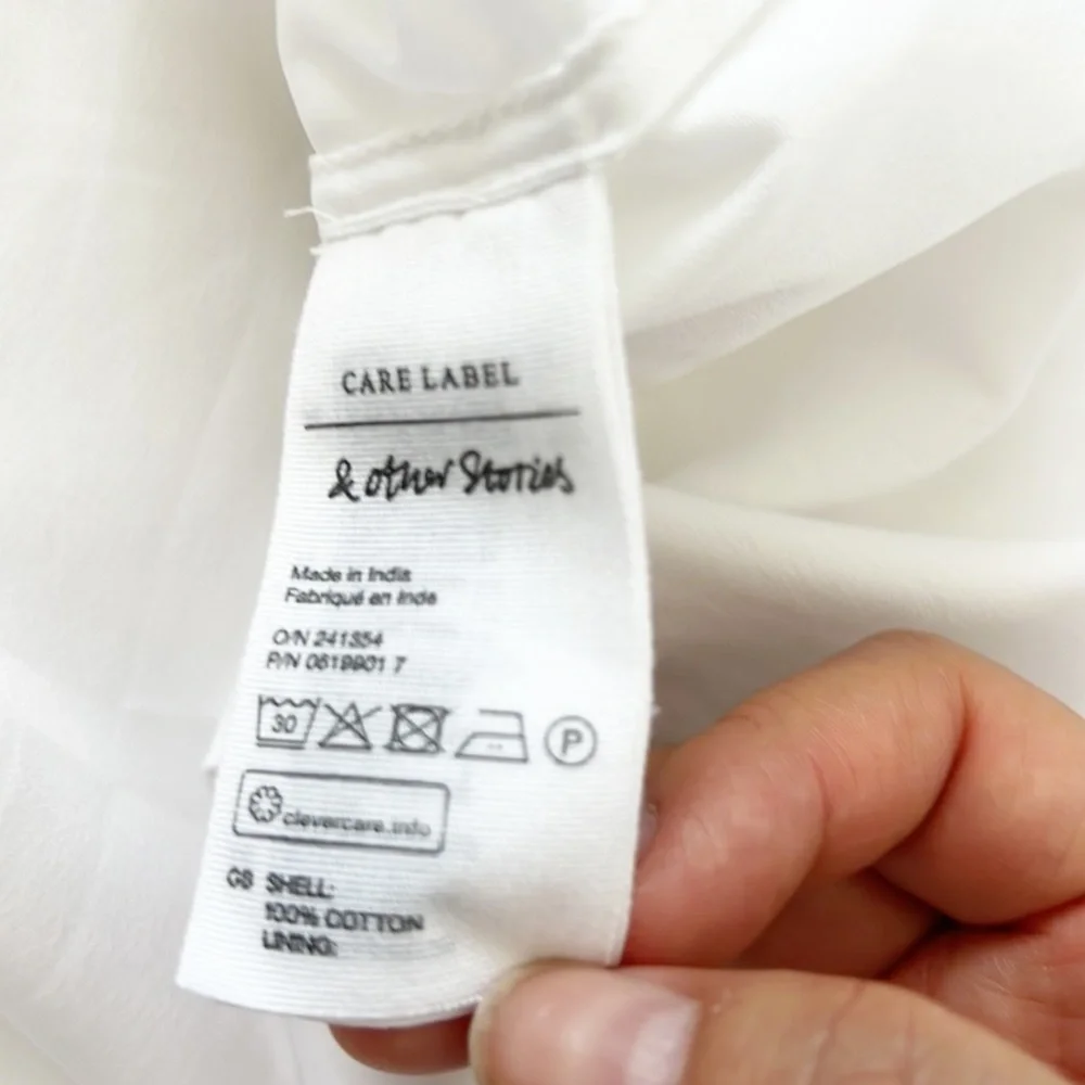 & Other Stories Palm Embroidered Scallop Dress - Picture 14 of 16